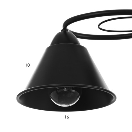 Chandelier "Edmas" 2he27 40w Black 58x15x22 cm Bayerlux-5