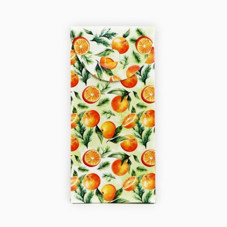 Folding box “Happy New Year!”, Mandarins, 9 x 19 x 6 cm, New Year-3