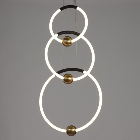 Bayerlux lamp "Rings" LED 120W black-gold 47x8x93 cm-1