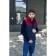 Male ise vest, size 50, blue, burgundy color