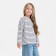 Longsliv children in strip KAFTAN, size 34 (122-128 cm), white/black color