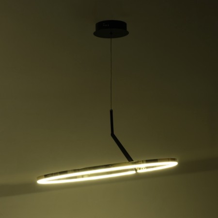 Lamp with DDD "Holly" LED 48W 3000-6000K black and gold 60x60x22 cm-9