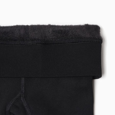 Pantyhose children's microfibers with fleece inside, color black, height 134-146 cm (9-11 years)-3