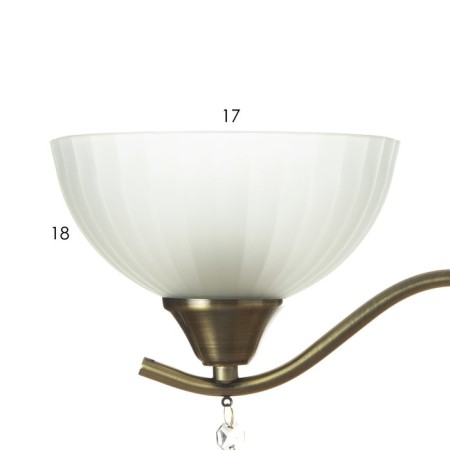 Bra "Laura" 1 lamp E27 60 W Antique bronze 28.5x17x21.5 cm.-4