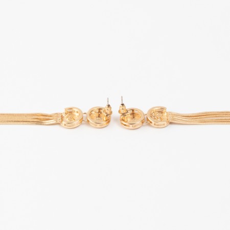 Hanging Earrings "Falls" Aiva, Color Gold, 10cm-2