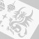 Plastic stencil "Dragons" 10x25 cm