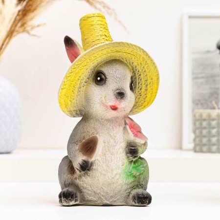 Piggy bank "Bunny with flower" 10x12x20cm