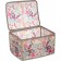 Folding box on the zipper "Summer", 40x30x25 cm, gray with flowers