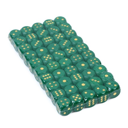 Playing bones, 1.6 × 1.6 cm, set 50 pcs, green-1
