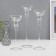 Glass Glass Set 3 pcs "Tet-a-tet" height 26cm, 23 cm, 20 cm
