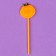 Pumpkin skewers, 12 pieces in a set, orange color