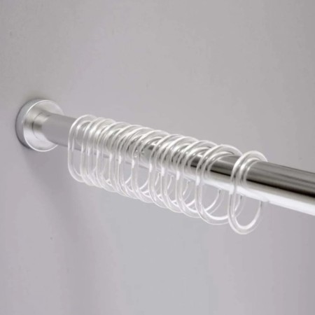 A set of rings for curtains in the bathroom, plastic, 12 pcs, transparent-2