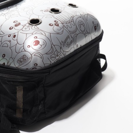 A backpack for carrying animals with a window for a review of "cubs", 32 x 26 x 44 cm, gray-5