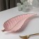 Ceramic serving dish "Rapsodia. Sheet ", 29 × 12 × 2.5 cm, pink color