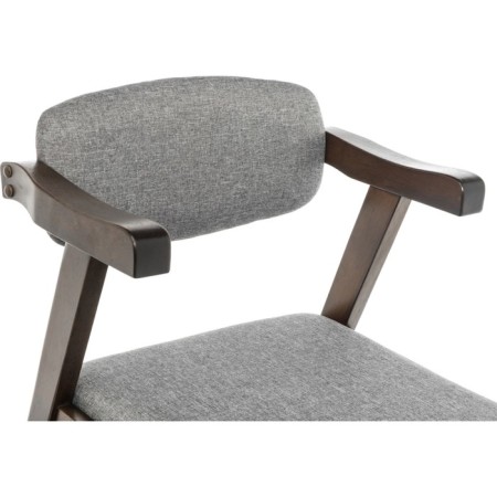Wooden stool Fit array of gvei/fabric, cappuccino/gray 52x53x76 cm-2