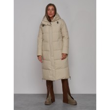 Coat insulated winter female, size 44, beige color