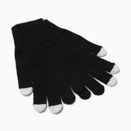 Female gloves, black color, size 18-1
