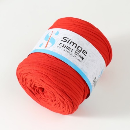 Knitted yarn secondary 90% cotton, 10% p/e, 100m/450 ± 50 g (carrot red)-1