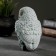 Figure "Owl on the hemp" gray-blue 10x9x14.5cm