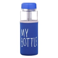 Water bottle, 500 ml, My Bottle, 19.5 x 6 cm, Czech in the kit, blue