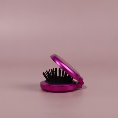 Massage comb “mother -of -pearl”, folding, with a mirror, d = 6 cm, color mix-9