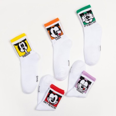 Набор носков "Mickey Mouse", Микки Маус, 5 пар, 27-29 см-1