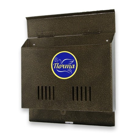 Mail box without a lock (with a loop), horizontal "wide", bronze-9