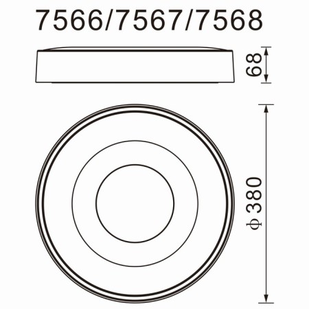 Ceiling light Mantra Coin, LED, 2500LM, 2700-5000K, 68 mm, black color-2