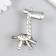 Pen for the casket metal "Giraffe" aged silver 7.7x5x2.3 cm