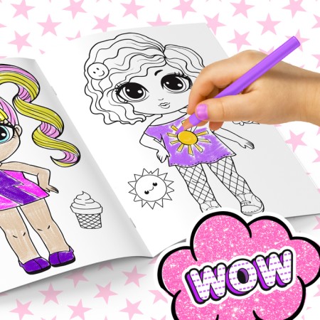Coloring “Wow Girls”, A5 format, 6 pcs. 12 p.-3