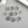 Decor for creativity Metal "Chinese coin with dragons" silver 2.3x1.9 cm