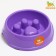 Laping bowl for slow feeding "Paw", 18.5 x 17.5 x 5 cm, purple
