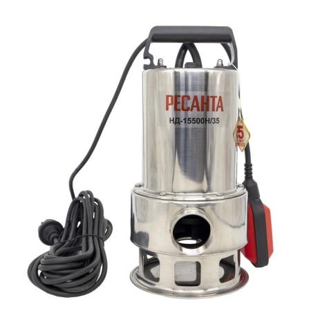 Drainage pump "Resanta" ND-15500N/35, 1100 W, 258 l/min, pressure 10 m-10