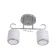 Aleta chandelier 2x40W E27 Chrome Model: 2800430