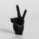 Figure candle "Hand-Peace", 10x4 cm, black