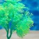The plant is artificial aquarium, luminous, 15 cm, green