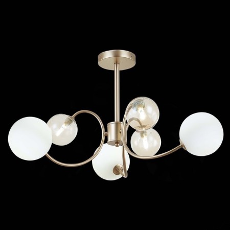 Ceiling EVOLUCE lamp. Sle220922-06. FORMAE. 6x5 watts, G9, 4000k, 67x67x36 cm, golden color-1
