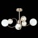 Ceiling EVOLUCE lamp. Sle220922-06. FORMAE. 6x5 watts, G9, 4000k, 67x67x36 cm, golden color