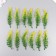 Artificial plant for creativity "meadow flower" set 12 pcs yellow 13 cm