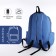 Youth backpack from textiles, 2 departments, 3 pockets, blue color
