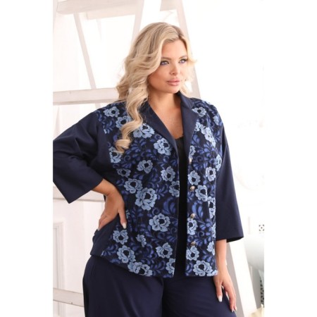 Female jacket, size 52, blue color-6