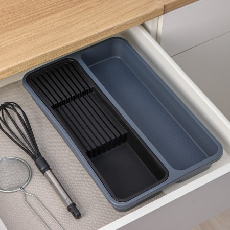 Tray for cutlery and knives, 40 × 26 × 5.1 cm, 2 compartments-2