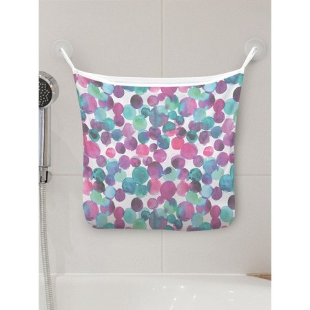 Organizer in a bath on suction cups "Festive confetti", for storing toys and trifles, size 33x39 cm