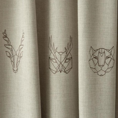 Set of curtains "Luka", size 2x145x270 cm, beige color-1