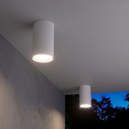 Ceiling lamp (SPOT) Elektrostandard, Light GU10 64X64X100 mm, IP65, white color-1