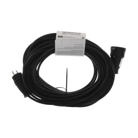 Frost -resistant extension cord Luazon Lighting Eco, 1 outlet, 30 m, 16 a, kg 3x1.5 mm2, s/k, IP44-5