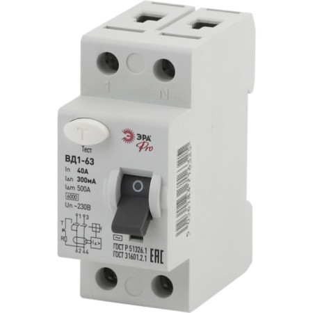 Protective shutdown device Era Pro No-902-57 VD1-63 2P 40A 300m
