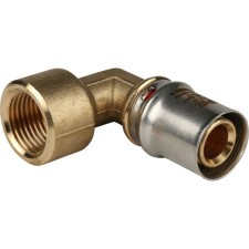 Угольник-пресс STOUT SFP-0010-001220, 1/2" х 20 мм, внутренняя резьба, переходной, латунь