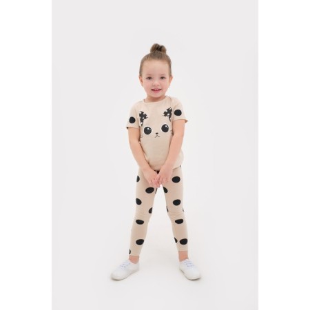 Футболка для девочки KAFTAN "Kitten" р.30 (98-104), бежевый-6