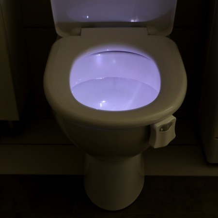 Lamp for the toilet with the sensor engine., RGB, 3 W, IP68, from BAT. 3*aaa, white-12